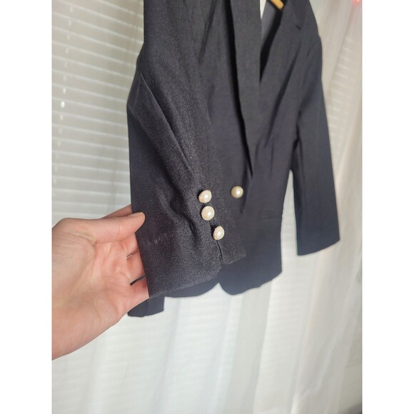 Linda Matthews Blazer Womens Medium Charcoal Heather Gray NEW - Picture 3 of 4